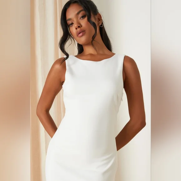 Love In Your Eyes Ivory Knotted Mermaid Maxi Dress - Picture 2 of 9